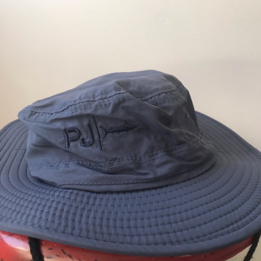Panama Jack Full Brim Fishing Safari Hat Blue/Gray